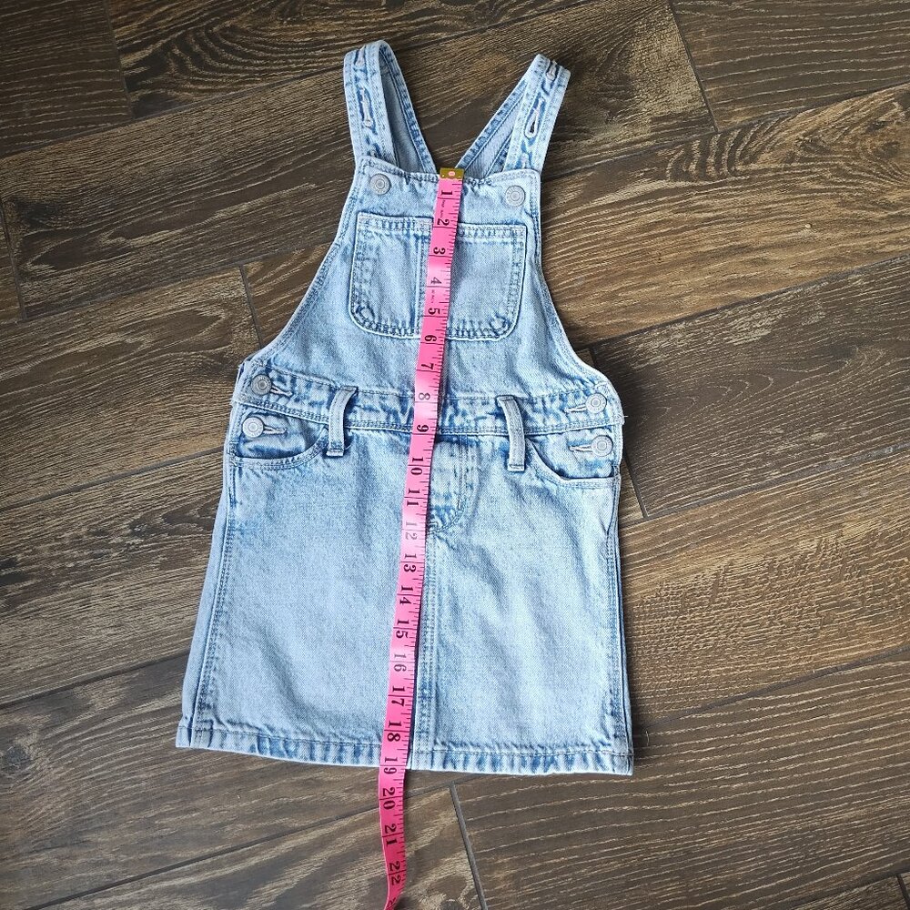 Kids Old Navy Light Wash Denim Overall Dress | Size US XS (5) - Picture 14 of 16